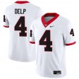 Sale - White Oscar Delp #4 Georgia Bulldogs Game Men Alumni High School Football Jersey