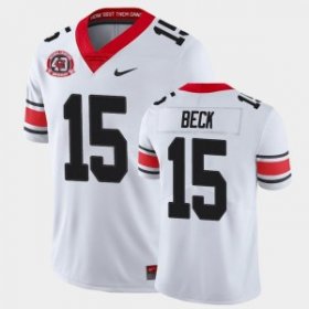 Sale - White Carson Beck #15 Georgia Bulldogs 1980 National Champions 40th Anniversary Men Alumni High School Football Jersey