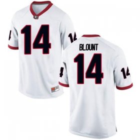 Sale - White Trey Blount #14 Georgia Bulldogs Replica Men Alumni High School Football Jersey