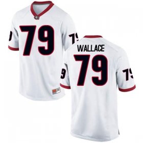 Sale - White Weston Wallace #79 Georgia Bulldogs Game Men Alumni University Football Jersey