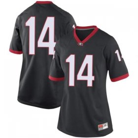 Sale - Black Trey Blount #14 Georgia Bulldogs Replica Women Official NCAA Football Jersey