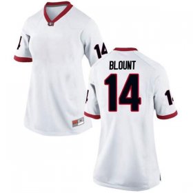 Sale - White Trey Blount #14 Georgia Bulldogs Replica Women Official University Football Jersey